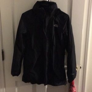 Black Womans North Face Raincoat Resolve Parka ll